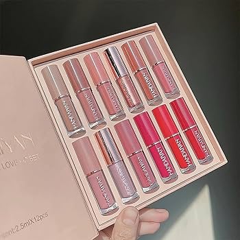 Handaiyan 12-Piece Lip Set: Matte & Gloss for Every Look– Versatile Lip Color Collection