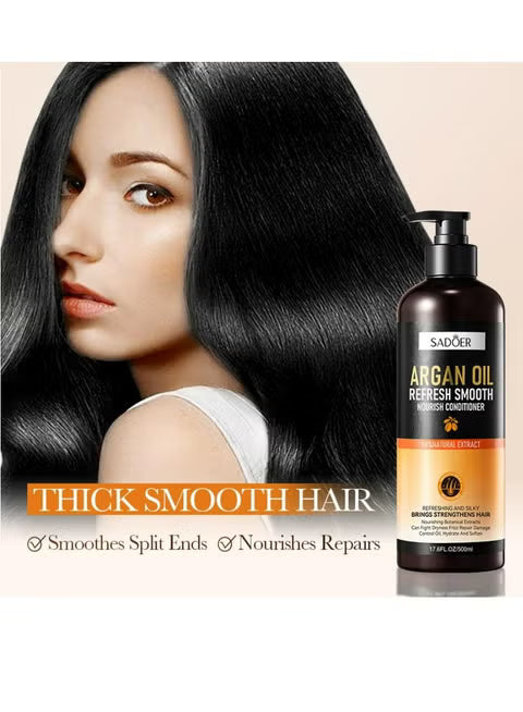 SADOER Argan Oil Refresh Smooth Nourish Shampoo – Revive, Hydrate & Strengthen Your Hair