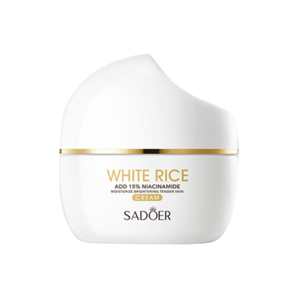SADOER White Rice + 15% Niacinamide Brightening Moisturizer Cream – Illuminate, Hydrate & Even Your Skin Tone