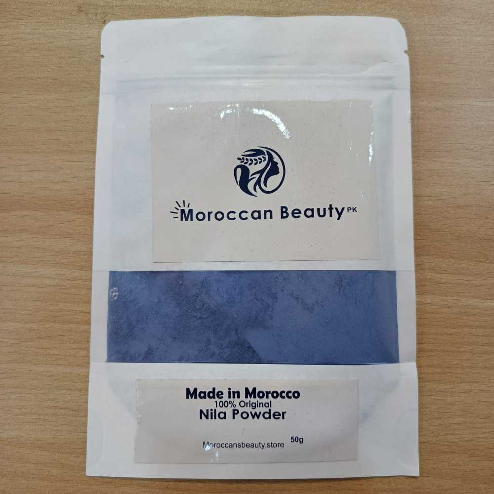 Pure Moroccan Blue Powder – 100% Natural Skin Brightening Treatment 50g