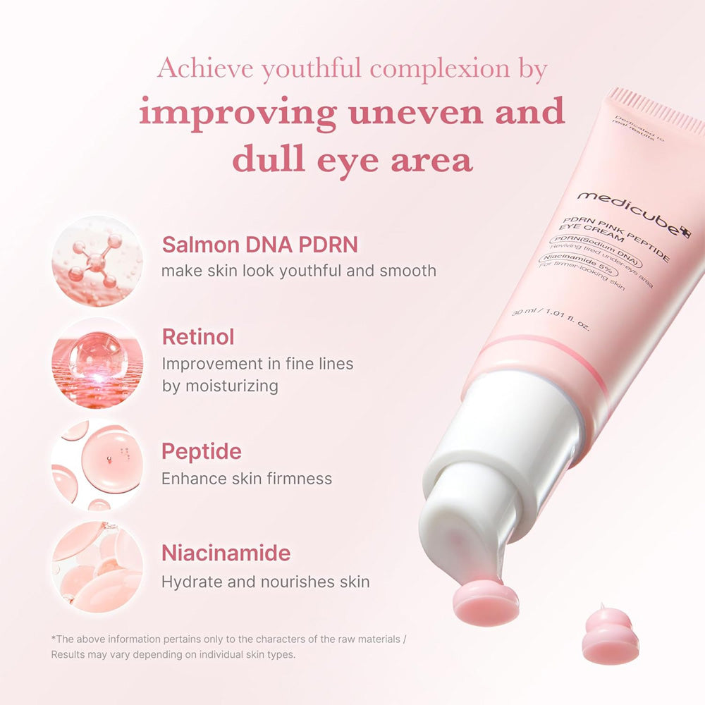 Medicube PDRN Pink Peptide Eye Cream – Revive & Firm Tired Eyes