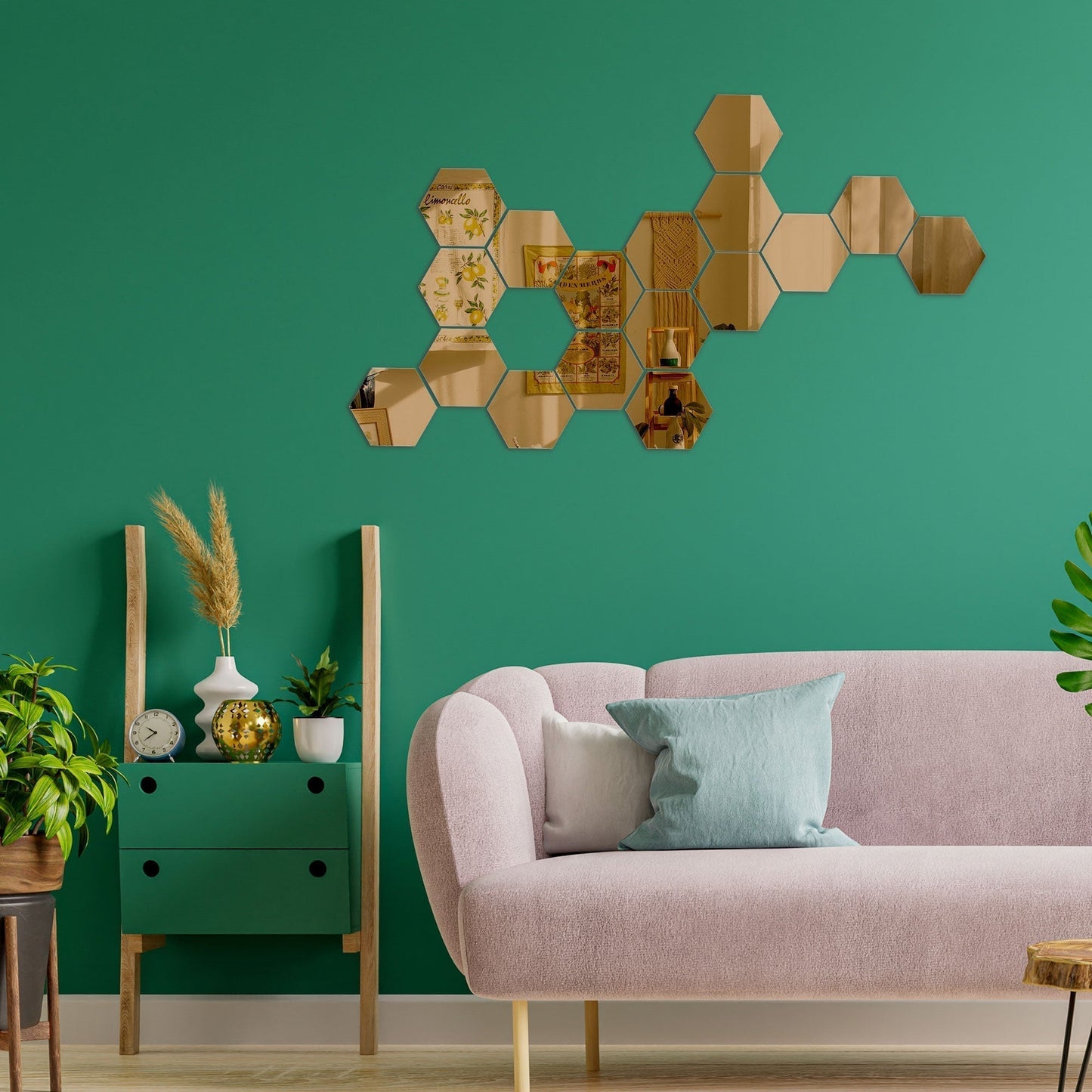 Hexagon Mirror Wall Stickers - Buynowpakistan