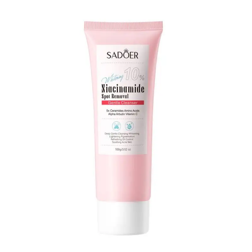 SADOER 10% Niacinamide Spot Removal Gentle Cleanser – Brighten, Cleanse & Clarify