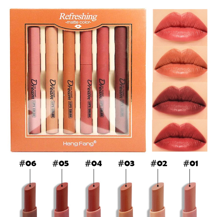 Heng Feng Dream Nude Lipstick 6 pcs