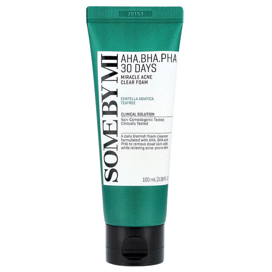 SOME BY MI AHA BHA PHA 30 Days Miracle Acne Clear Foam – Deep Clean, Clear Skin