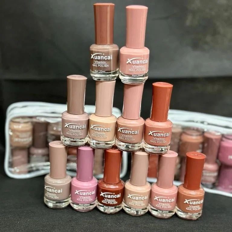 Xuancai Nail Polish Set – 12 Vibrant Colors for a Perfect Summer Glow