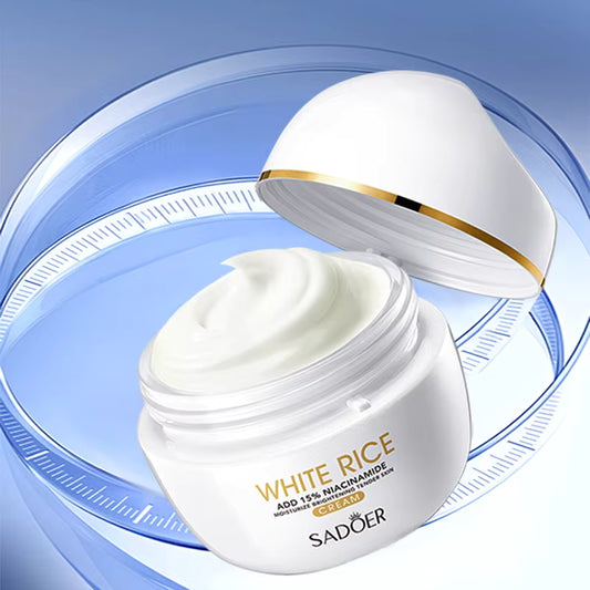 SADOER White Rice + 15% Niacinamide Brightening Moisturizer Cream – Illuminate, Hydrate & Even Your Skin Tone