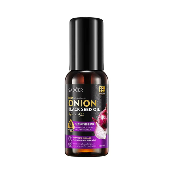 SADOER Onion Black Seed Hair Oil – Strengthen, Nourish & Boost Hair Growth