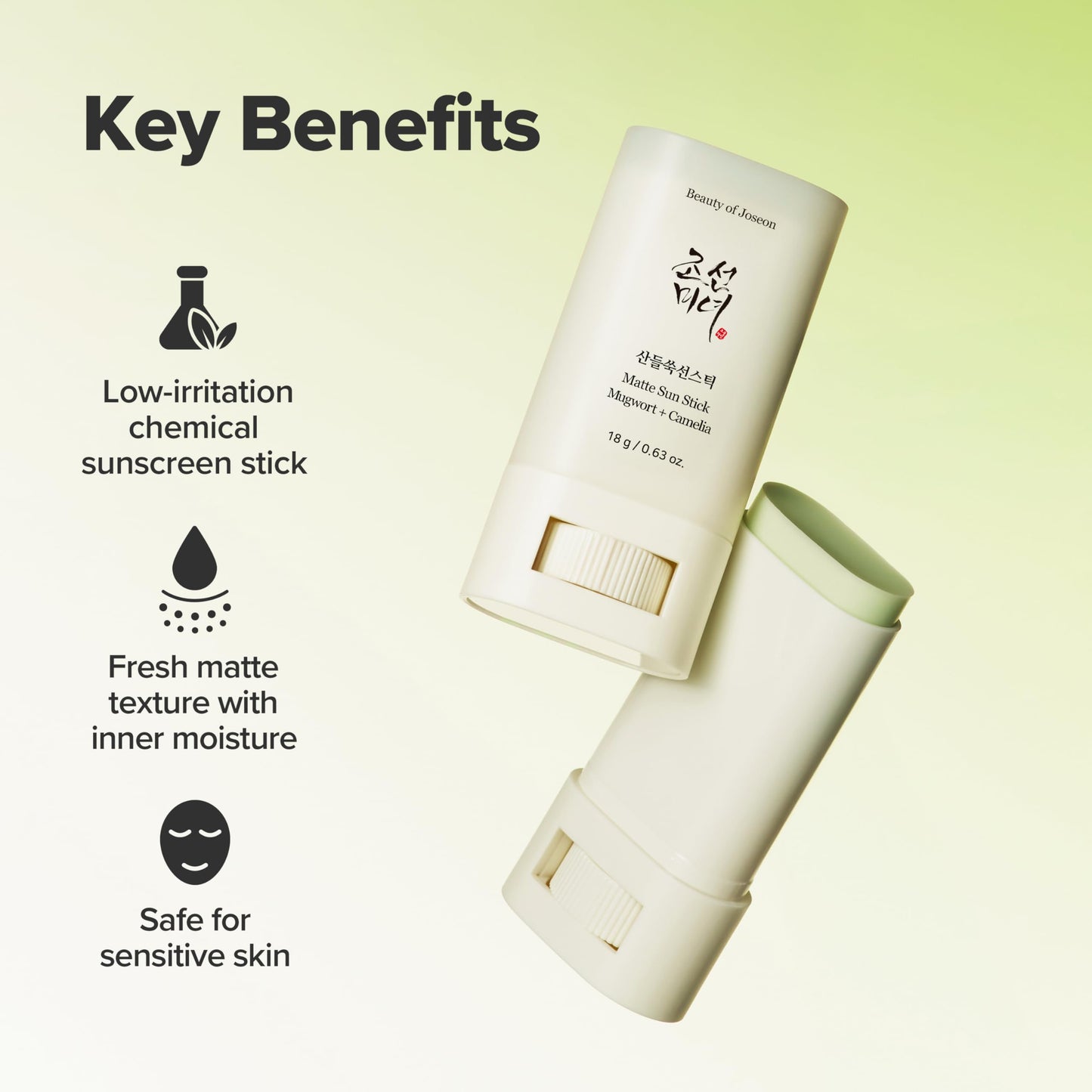Beauty of Joseon Matte Sunscreen Stick Mugwort + Camelia