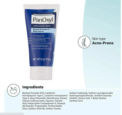 Panoxyl acne foaming wash benzoyl peroxide 4%