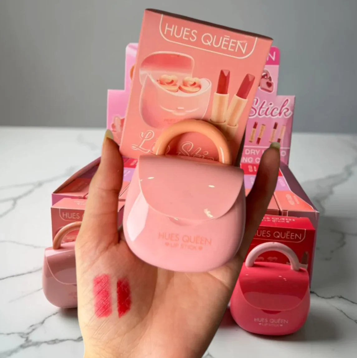 Hues Queen Purse-Shaped Lipstick – Creamy & Hydrating