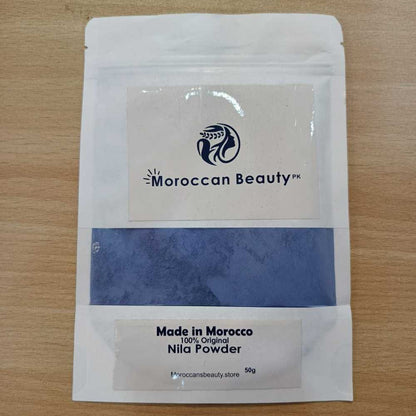 Pure Moroccan Blue Powder – 100% Natural Skin Brightening Treatment 50g