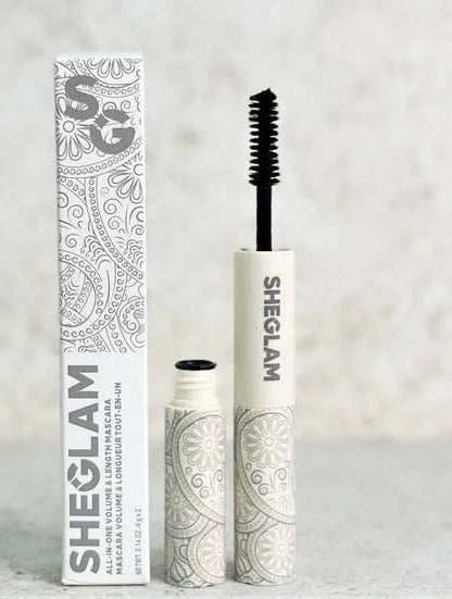 Sheglam 2-in-1 Volumizing & Lengthening Mascara (White) – Double the Drama, Double the Impact