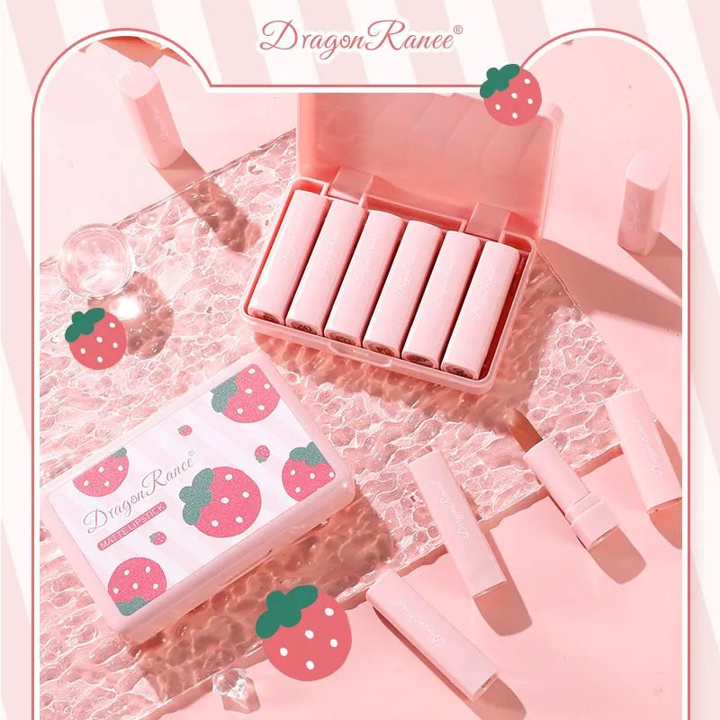 Dragon Ranee 6 pcs strawberry lipstick