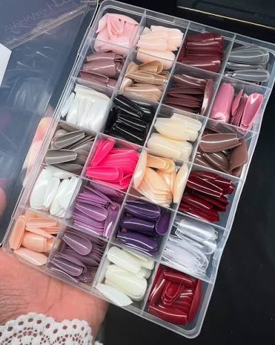 576 PCS Nail Art Tips Box – Complete Nail Extension Set