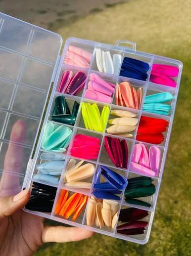 576 PCS Nail Art Tips Box – Complete Nail Extension Set
