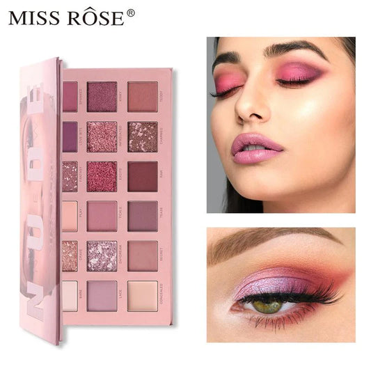 Miss Rose 18 color Nude Eyeshadow Palette – Soft Glam, Endless Possibilities