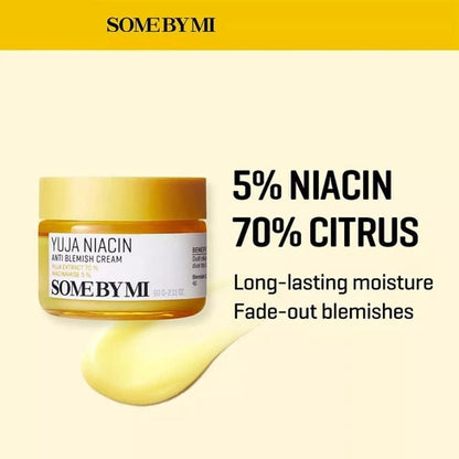 SOME BY MI Yuja Niacin Anti-Blemish Cream – Bright, Clear & Even-Toned Skin