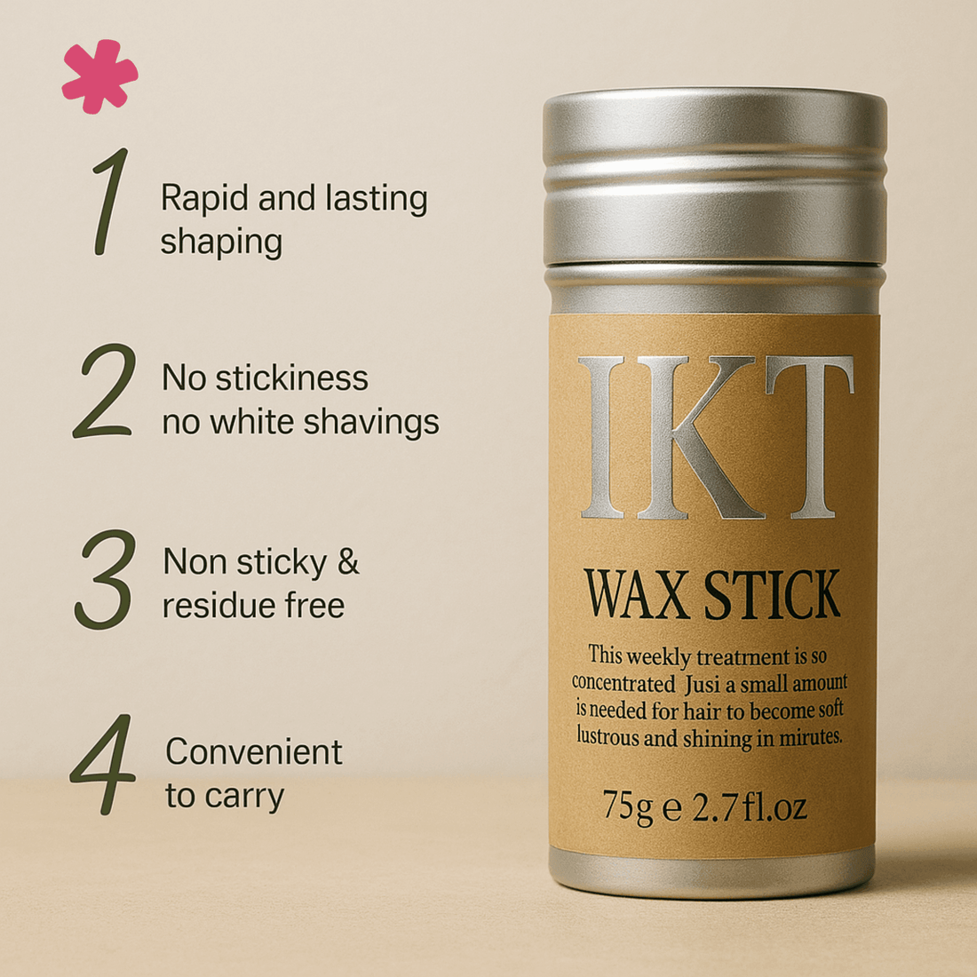 IKT Hair Wax Stick styling benefits
